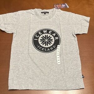 Icewear Iceland Gray Logn Short Sleeve Tee with Black Logo
